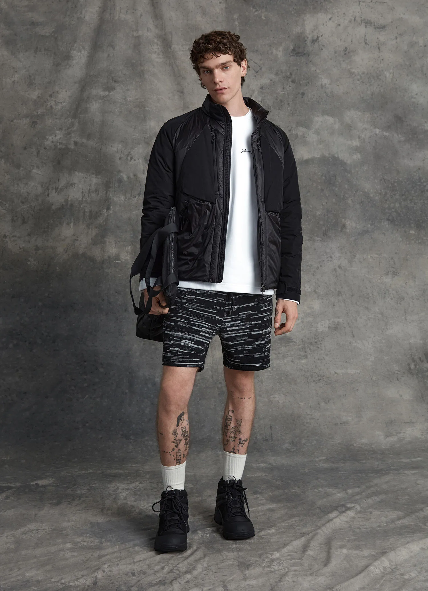 Bermudas con efecto otomán de jacquard