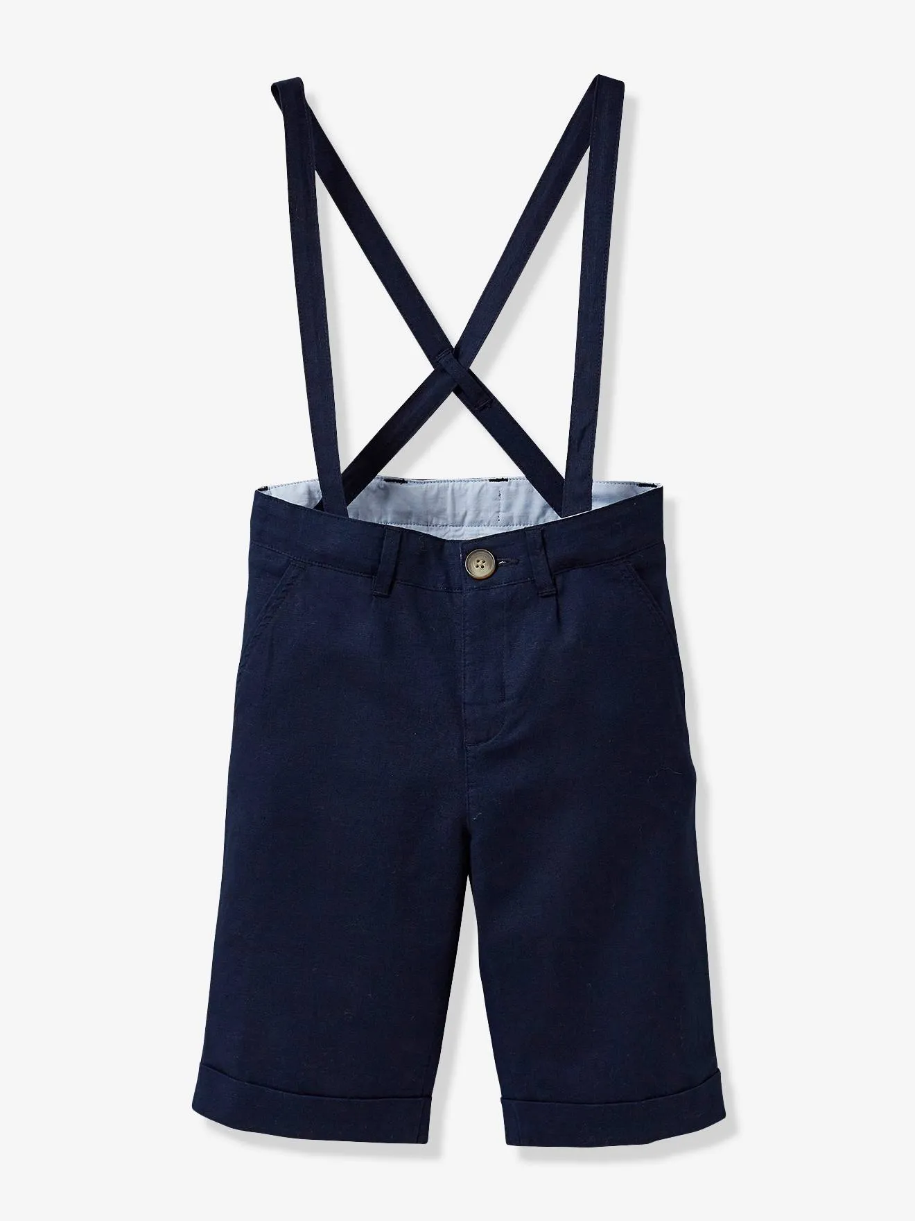 Bermudas de ceremonia lino/algodón para niño CYRILLUS