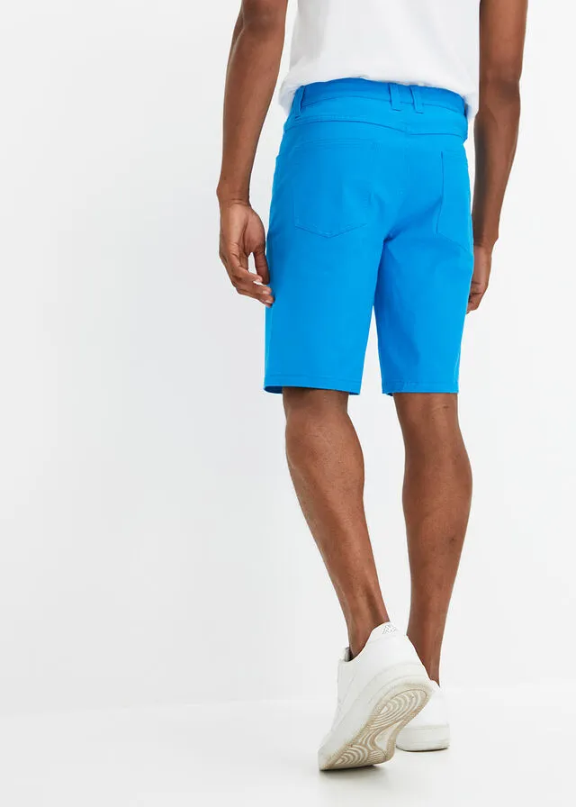 Bermudas elásticas vaqueras, classic fit Azul