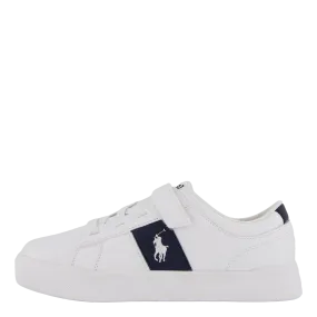 Ralph Lauren Zapatos para niños Frazier Ps C-white Tumbled/ Navy/ Navy Pp